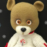 Вязаная игрушка ручной работы ЛЕСНОЙ МИШКА 40см