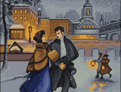 Кристальная (алмазная) мозаика ФРЕЯ ALVK-96 На катке