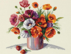 Набор для вышивания PANNA Золотая коллекция C-7157 МАКОВОЕ УТРО 29х27