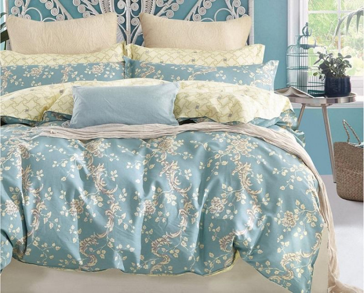 Постельное белье двухстороннее из твил-сатина SAILID BP-135-1 1,5-спальное