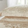 Постельное белье из макосатина с вышивкой KARNA REVENA бежевое евро