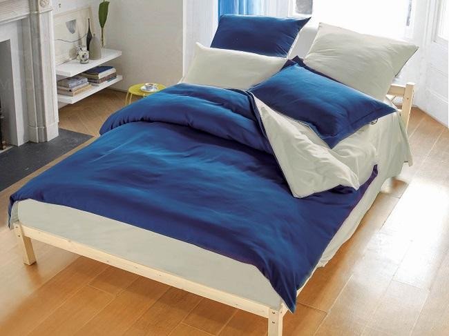 Постельное белье двухстороннее из полисатина ROSETE S-6 1,5-спальное