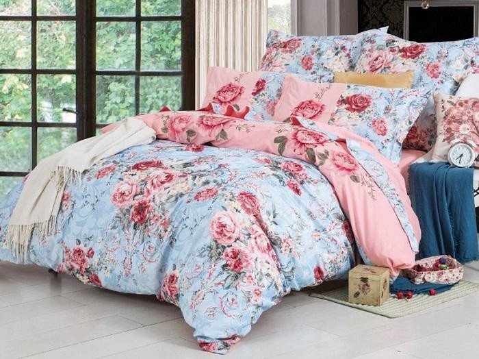 Постельное белье из сатина с вышивкой  САЙЛИД D-190 евро