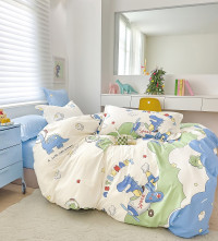 Постельное белье из твил-сатина TANGO дино астронавт 70х70 (2шт) 1,5-спальное