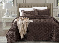 Покрывало с наволочками тонкое велюровое TANGO ARABESQUE ARA-10 240х260