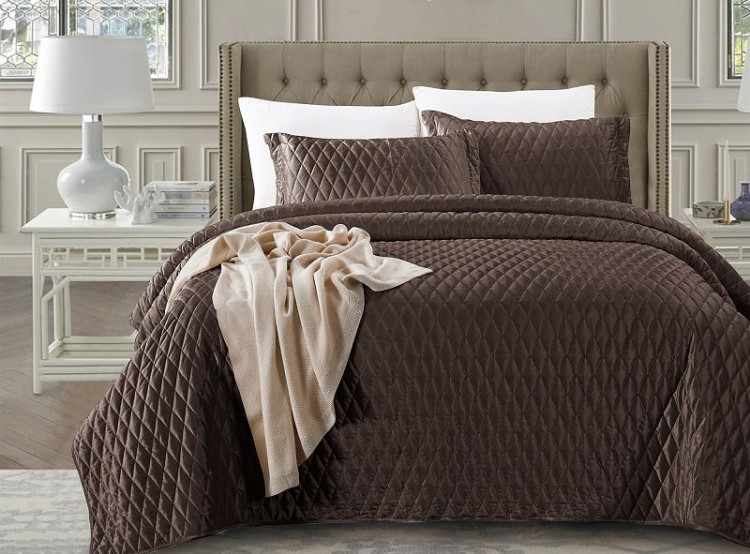 Покрывало с наволочками тонкое велюровое TANGO ARABESQUE ARA-10 240х260