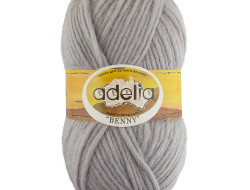 Пряжа ADELIA BENNY №723 светло-серая (меланж) 100% шерсть, 5 шт х 100 гр, 96 м +/- 5 м