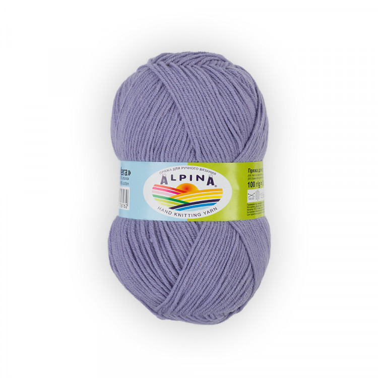 Пряжа ALPINA VERA №50 серо-голубая 55% акрил, 45% хлопок 5 шт х 100 гр, 280 м +/- 15 м