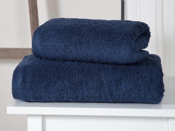 Полотенце махровое плотное KARNA APOLLO синее 70х140