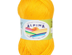 Пряжа ALPINA XENIA №014 желтая 100% мерсеризованный хлопок 10 шт х 50 гр, 240 м +/- 10 м