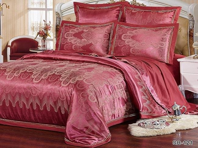 Постельное белье KINGSILK ОРНАМЕНТ БОРДОЛЕ евро