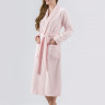 Халат женский хлопковый махровый KARNA NORA розовый M