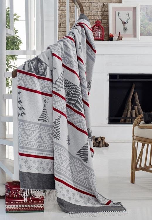 Плед хлопковый с акрилом KARNA AYAZ 150х200