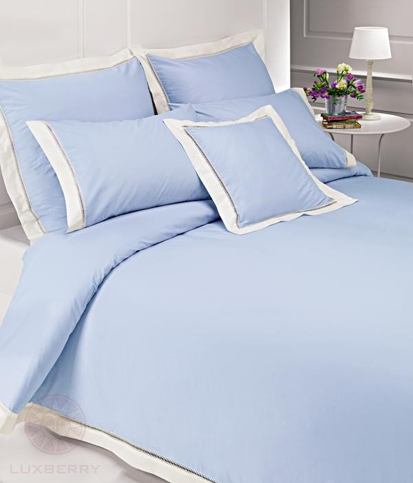 Наволочка BOVI 04835 ВЕСЕННИЙ САД голубая 70х70