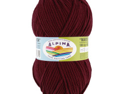 Пряжа ALPINA MARTA №025 бордовая 100% тактифил 5 шт х 100 гр, 120 м +/- 6 м