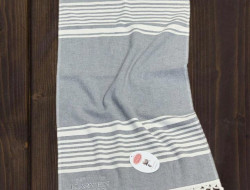 Полотенце махровое хлопковое с бахромой KARVEN H3275 ПЕШТЕМАЛЬ V2 серое 50х100