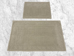 Набор ковриков для ванной хлопковый KARVEN KV419 GREK серый 50х60 (1шт), 60х100 (1шт)