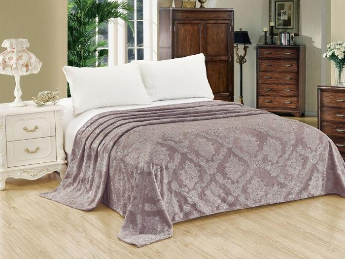 Плед однотонный из микрофибры с тиснением АЛЬВИТЕК ВЕНЕЦИЯ 096-pv 150х200