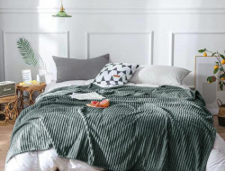 Плед однотонный фланелевый TANGO STRIPE ST-21 серый 150х200