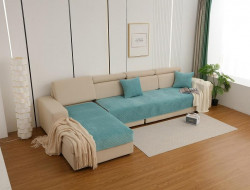 Набор накидок на диван из микрофибры TANGO SOFA бирюзовый 90х160 (2шт)