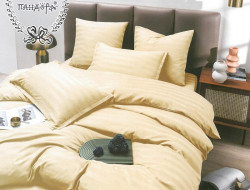 Постельное белье из страйп-сатина ПАНДОРА шампань 1,5-спальное