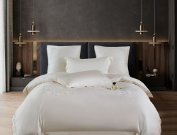 Постельное белье из сатина-люкс с вышивкой ASABELLA Взбитые сливки 50х70 (2шт) и 70х70 (2шт) евро