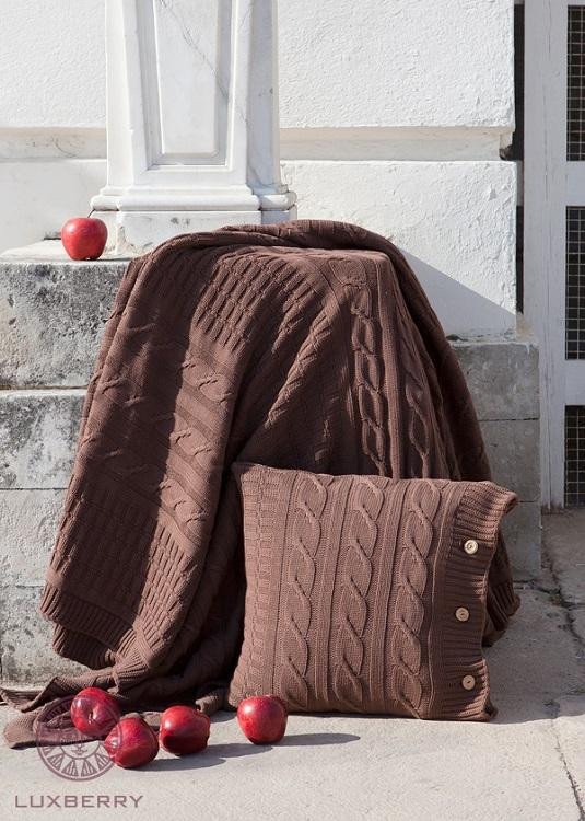 Плед LUXBERRY IMPERIO 233 коричневая замша 220х240