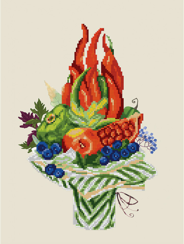 Кристальная (алмазная) мозаика ФРЕЯ ALVR-121 Вкусный букет 40 х 30 см