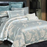 Постельное белье из жаккарда с оборкой KARVEN N005-623 50х70 (2шт), 70х70 (2шт) семейное