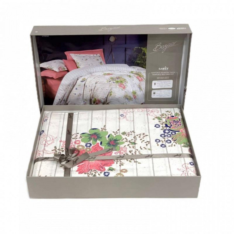 Постельное белье из ранфорса SAREV BAZAAR N137 CHELLA V1-PEMPE 50х70 (2шт) евро