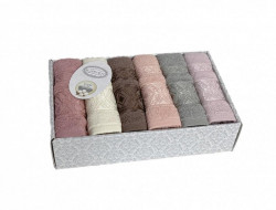 Набор кухонных полотенец махровых хлопковых KARVEN HM716 FALFA 30х50 (6шт)