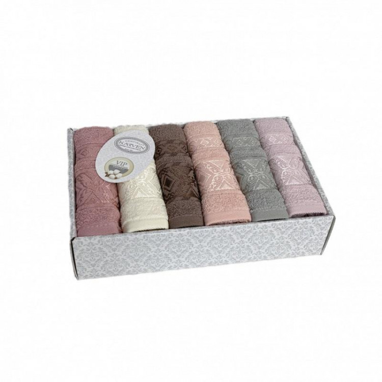 Набор кухонных полотенец махровых хлопковых KARVEN HM716 FALFA 30х50 (6шт)