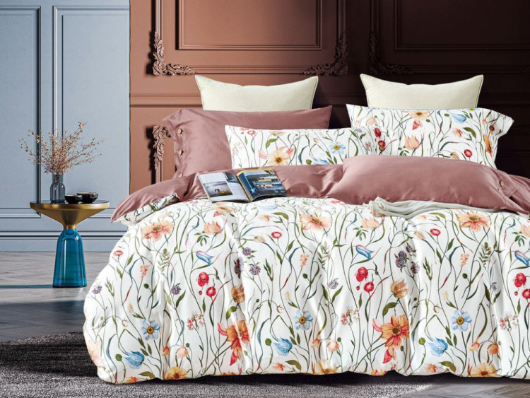 Постельное белье из египетского хлопка ASABELLA 1800-6 50х70 (2шт) и 70х70 (2шт) евро