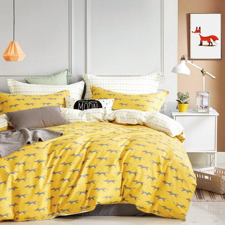 Постельное белье из сатина TANGO лисы 50х70 (2шт) 2-спальное