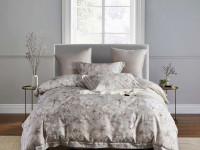 Постельное белье фланелевое из тенсела ASABELLA Цветочный туман 50х70 (2шт), 70х70 (2шт) евро