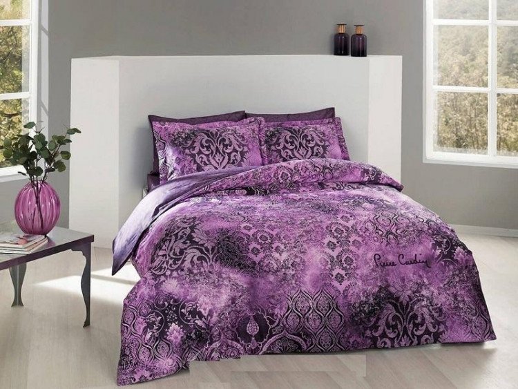 Постельное белье из люксового сатина PIERRE CARDIN REGINA лиловое евро