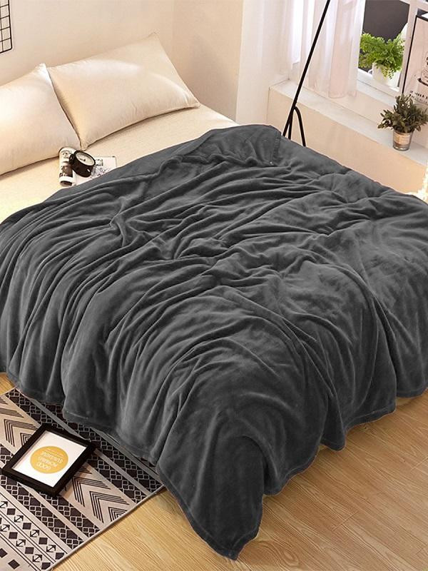 Плед однотонный из микрофибры TANGO ALLEGRIA AL-12 темно-серый 150х200