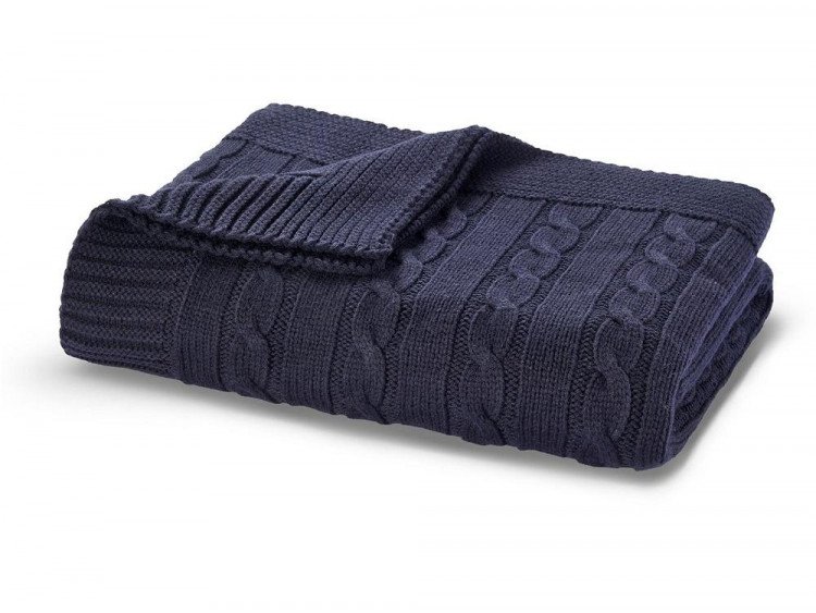 Плед вязанный акриловый CASUAL AVENUE BOSTON deep blue 130х170