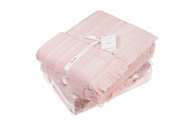Комплект хлопковых махровых полотенец DEVILLA 04788 MOUSSE персик (3шт)
