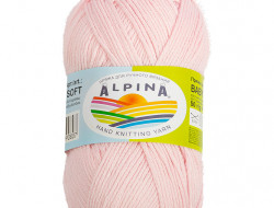Пряжа ALPINA BABY SUPER SOFT №05 бледно-розовая 50% хлопок, 50% бамбук 10 шт х 50 гр, 150 м +/- 10 м