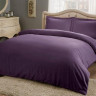 Постельное белье из сатина TAC HAPPY DAY BASIC фиолетовое евро