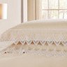 Постельное белье из макосатина с вышивкой KARNA NELI шампань евро