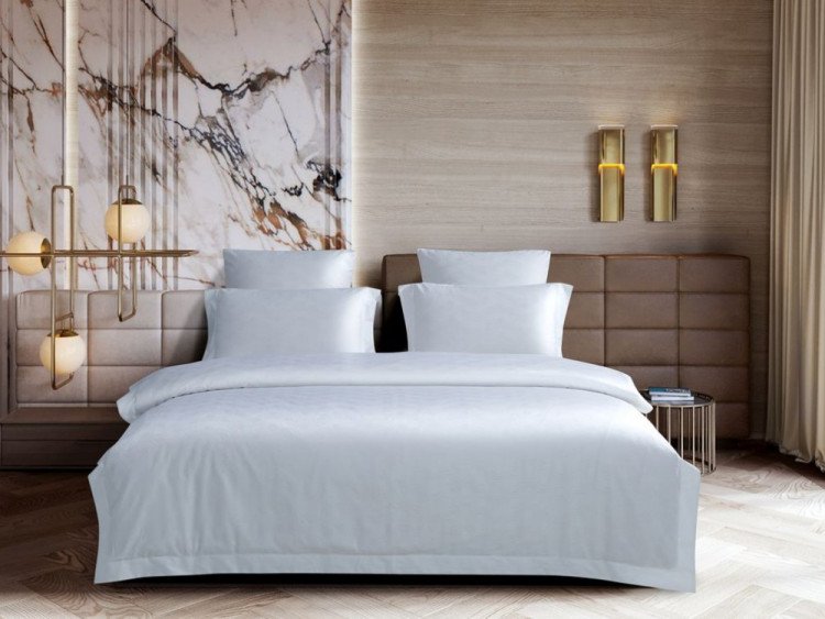 Постельное белье из хлопкового жаккарда ASABELLA Гексагон 50х70 (2шт) и 70х70 (2шт) евро