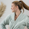 Халат женский хлопковый махровый KARNA NORA ментол XL