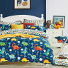 Постельное белье из сатина TANGO динозавры 50х70 (2шт) 1,5-спальное